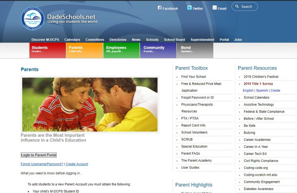Review on the Miami-Dade County Public Schools parent portal